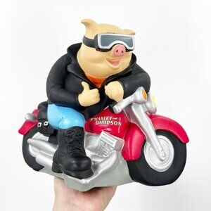 Vintage Harley Davidson Motorcycle PVC Hog Piggy Bank